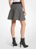 Logo Jacquard A-Line Skirt