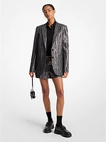 Metallic Moiré Blazer