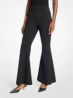 Stretch Crepe Flared Pant