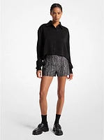 Metallic Moiré Shorts