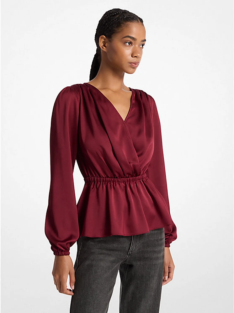 Satin Long-Sleeve Top