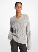 Alpaca Blend Cable Knit Sweater