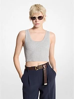 Ribbed Knit Cropped Tank Top