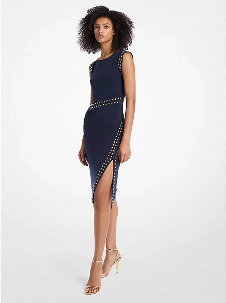 Astor Stud Matte Jersey Dress