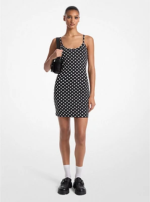 Dot Stretch Nylon Tank Dress