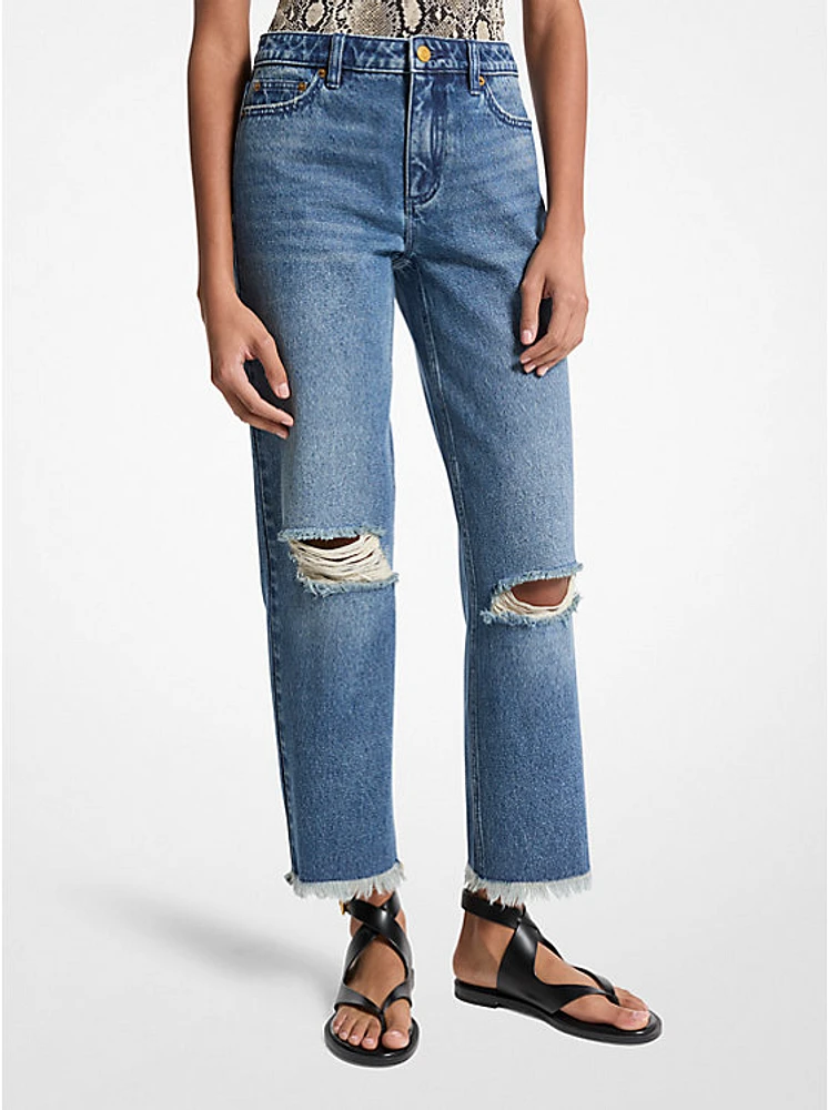 Distressed Denim Jeans