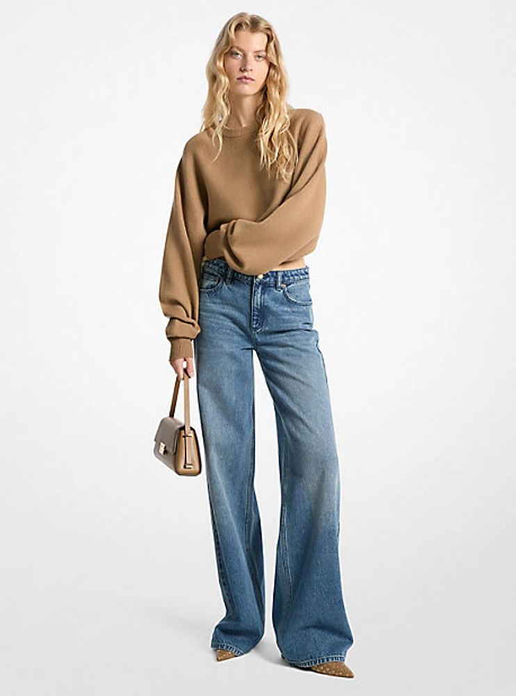 Denim Wide-Leg Jeans