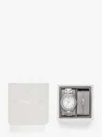 Mini Tibby Pavé Silver-Tone Watch and Bracelet Gift Set