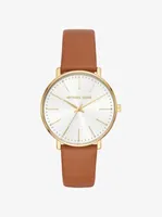 Pyper Gold-Tone Leather Watch