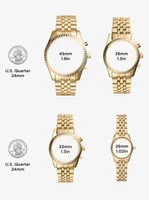 Pyper Logo and Gold-Tone Watch