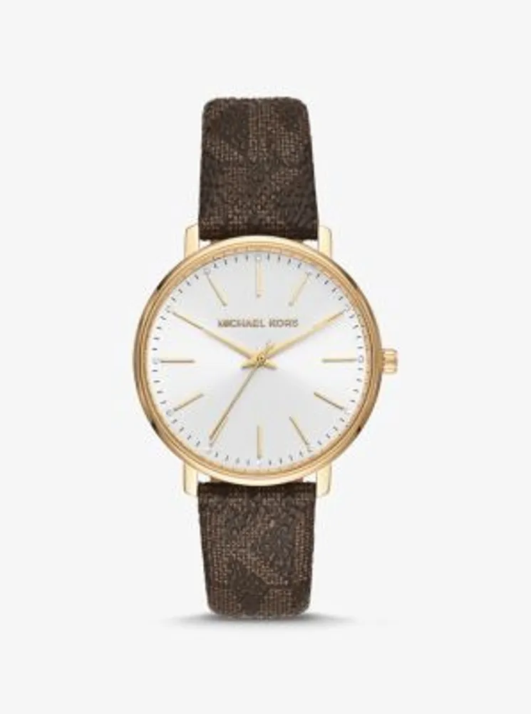 Pyper Logo and Gold-Tone Watch