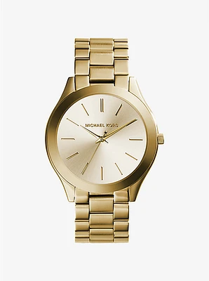 Slim Runway Gold-Tone Stainless Steel Watch