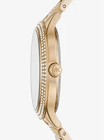 Pavé Gold-Tone Watch