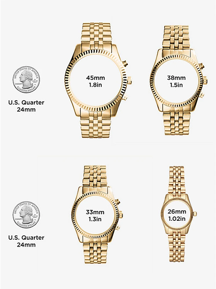 Pavé Rose Gold-Tone Watch