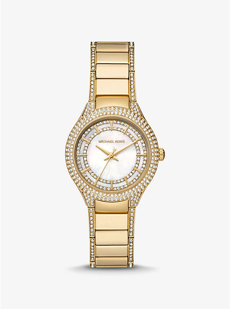 Mini Sylvia Pavé Gold-Tone Watch