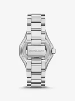 Oversized Raquel Pavé Silver-Tone Watch