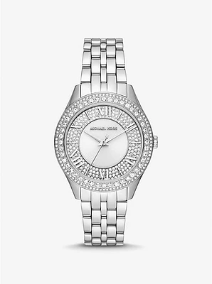 Harlowe Pavé Silver-Tone Watch