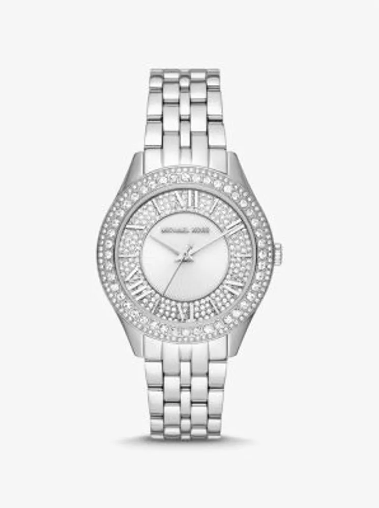 Harlowe Pavé Silver-Tone Watch