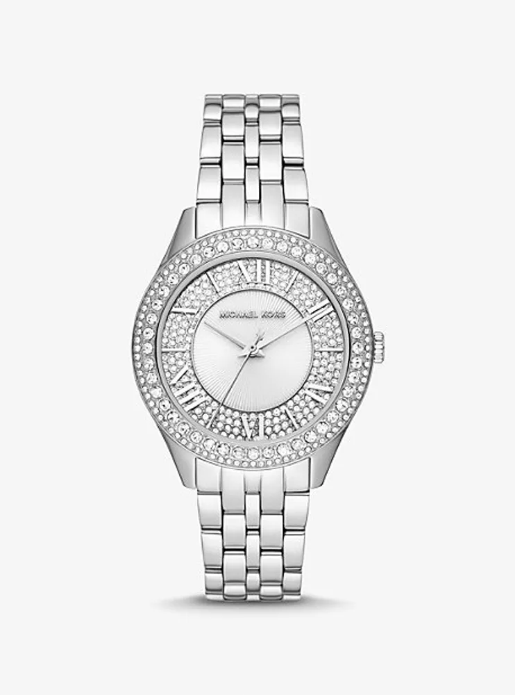 Harlowe Pavé Silver-Tone Watch