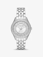 Harlowe Pavé Silver-Tone Watch