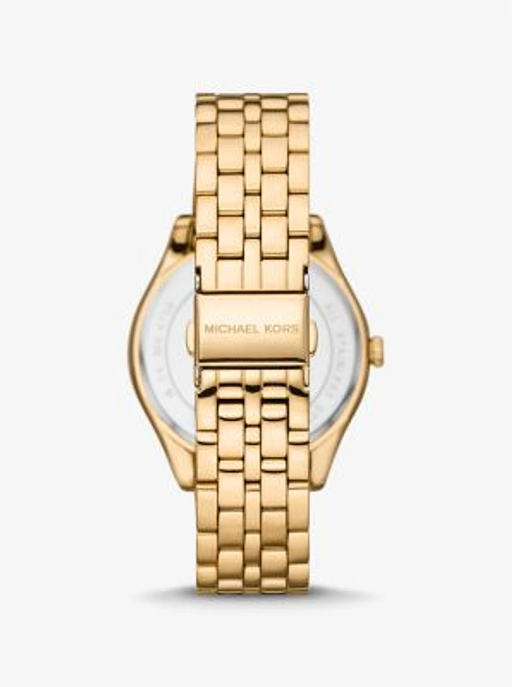 Harlowe Pavé Gold-Tone Watch