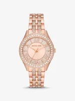 Harlowe Pavé Rose Gold-Tone Watch