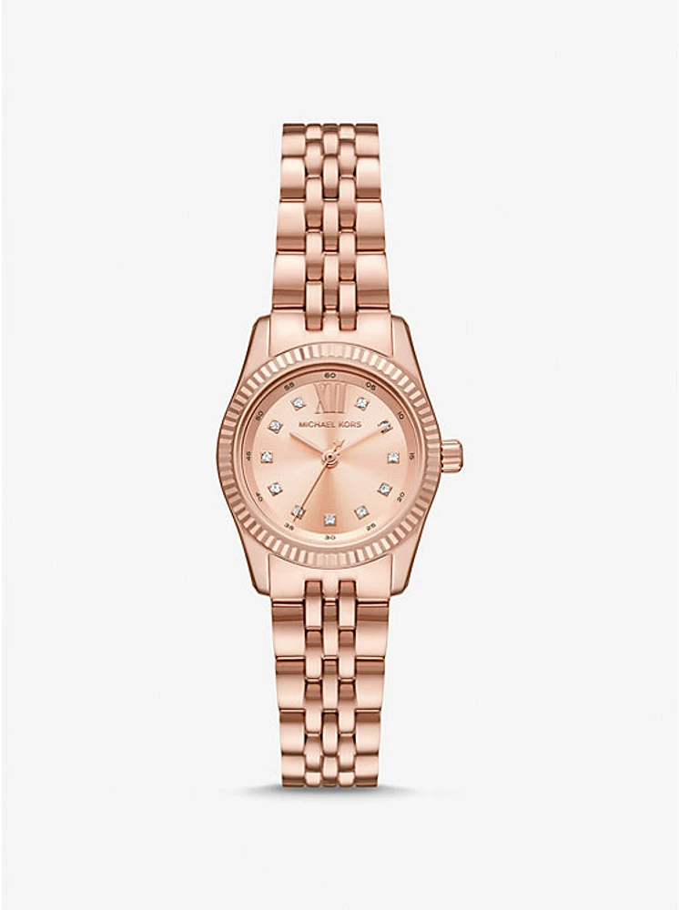 Petite Lexington Pavé Rose Gold-Tone Watch