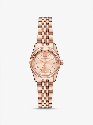 Petite Lexington Pavé Rose Gold-Tone Watch