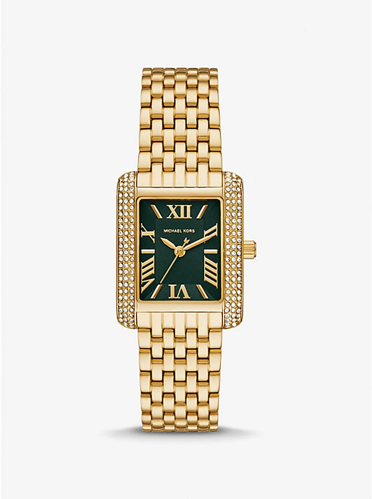 Petite Emery Pavé Gold-Tone Watch