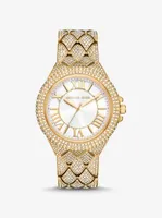 Oversized Camille Pavé Gold-Tone Watch