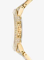 Oversized Camille Pavé Gold-Tone Watch