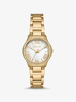 Mini Sage Pavé Gold-Tone Watch