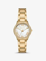 Mini Sage Pavé Gold-Tone Watch