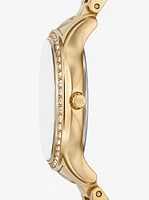 Mini Sage Pavé Gold-Tone Watch