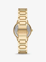 Mini Sage Pavé Gold-Tone Watch