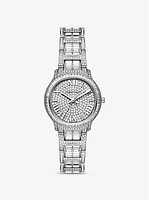 Limited-Edition Mini Sage Pavé Silver-Tone Watch