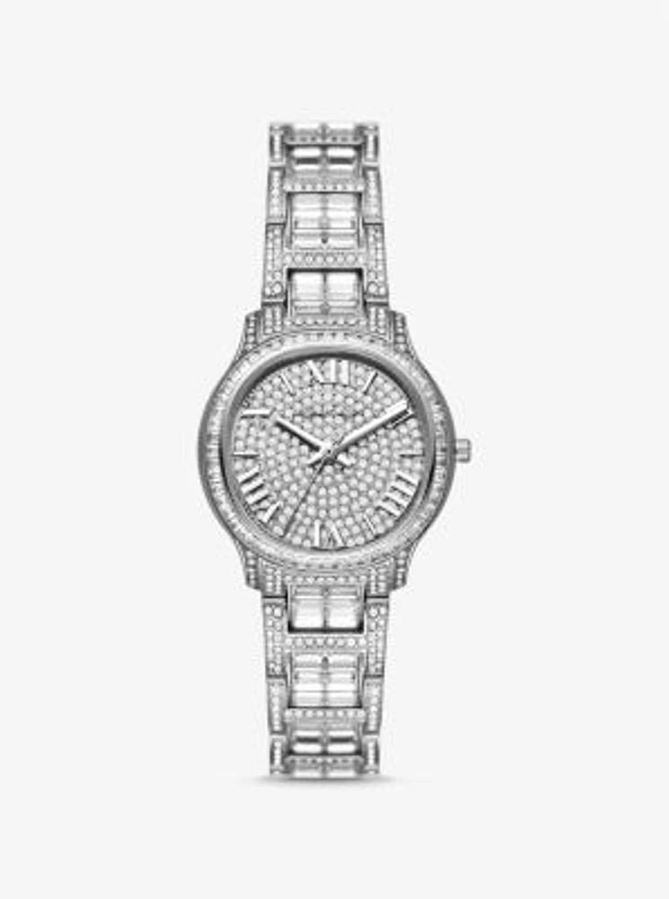 Limited-Edition Mini Sage Pavé Silver-Tone Watch