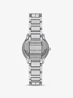 Limited-Edition Mini Sage Pavé Silver-Tone Watch