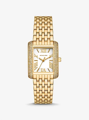 Petite Emery Pavé Gold-Tone Watch