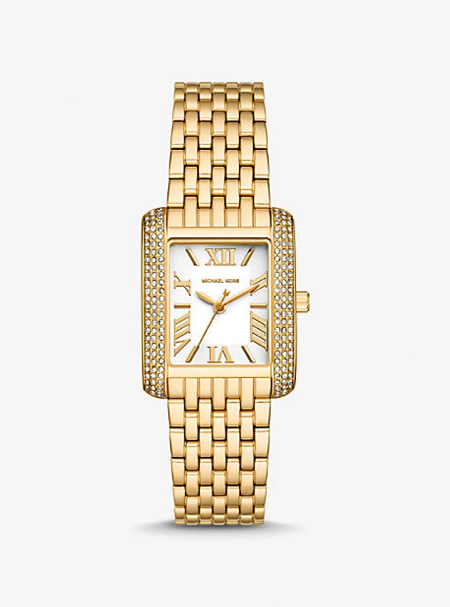 Petite Emery Pavé Gold-Tone Watch