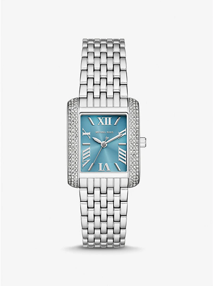 Petite Emery Pavé Silver-Tone Watch