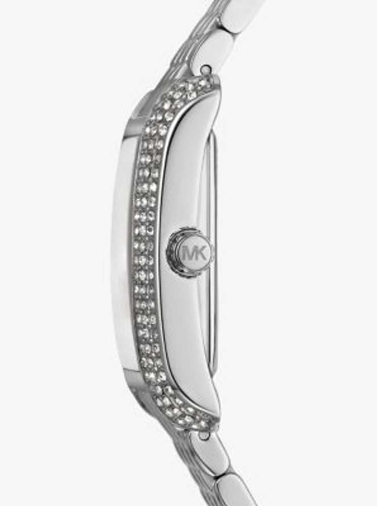 Petite Emery Pavé Silver-Tone Watch