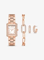 Petite Emery Rose Gold-Tone Watch and Jewelry Gift Set