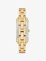 Mini Empire Pavé Gold-Tone Bangle Watch