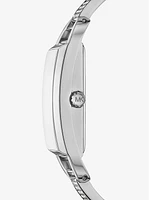 Mini Empire Pavé Silver-Tone Bangle Watch
