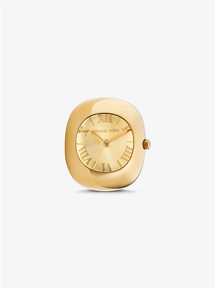 Rylee Gold-Tone Ring Watch