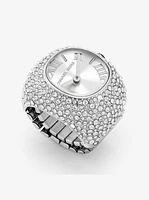 Rylee Pavé Silver-Tone Ring Watch