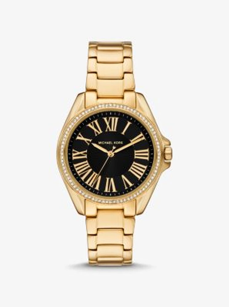 Kaycie Pavé Gold-Tone Watch