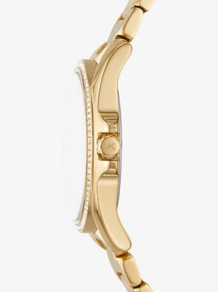 Kaycie Pavé Gold-Tone Watch