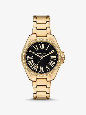 Kaycie Pavé Gold-Tone Watch